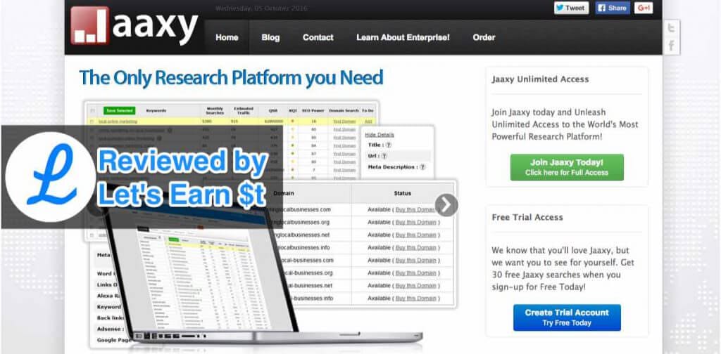 Jaaxy review featured image