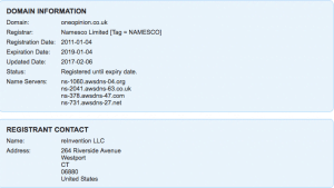 Oneopinion.co.uk whois information