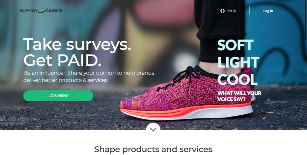 Survey Junkie Homepage Oct 2018