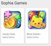Sophia Games profile on Play Store