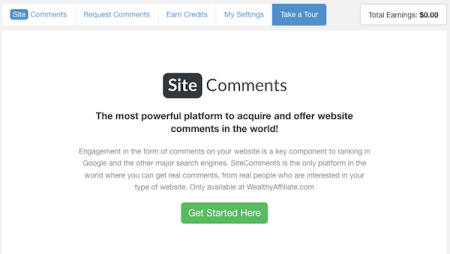 Wealthy Affiliate site comments
