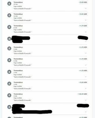 FreeCash payment proof