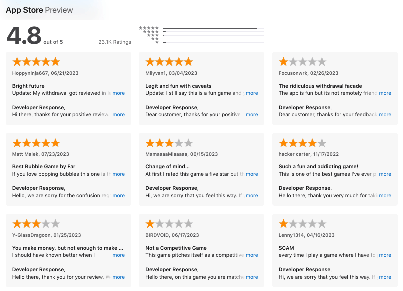 Bubble Buzz reviews on App Store