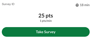 survey example - 1 pts/min